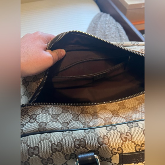 Unisex Gucci Luggage GG Guccissiama Monogram Canvas Carry On Duffle Travel Bag - Picture 11 of 16